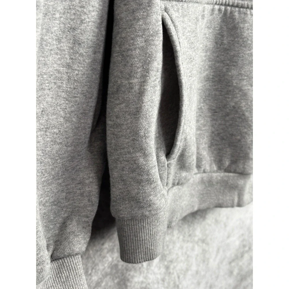 Nike Gray Hoodie White Embroidered Swish Youth Size XL